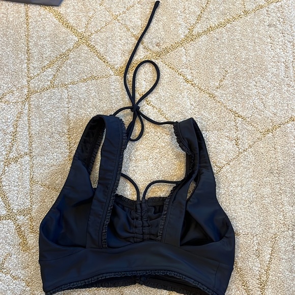 Free People FP Movement Plie Sports Bra Ruffles Cinched Crop Top small - Picture 3 of 6